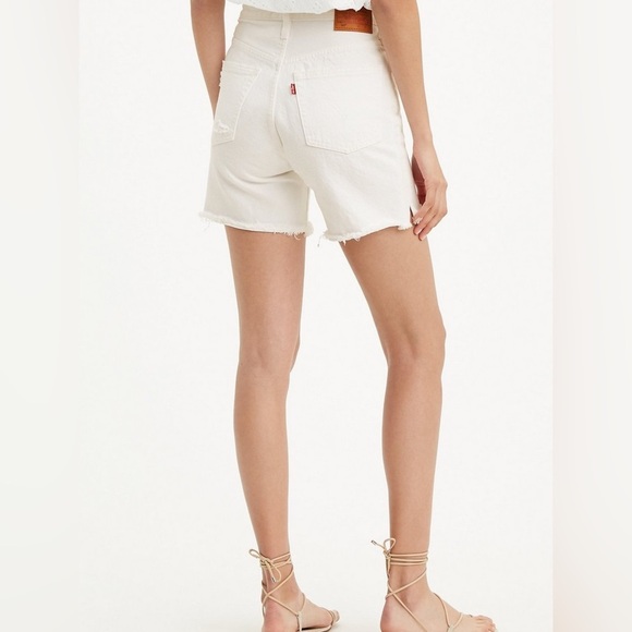 🆕 Levi’s Wondering Mind 501 High Rise Mid Thigh Ripped Shorts - Picture 3 of 10